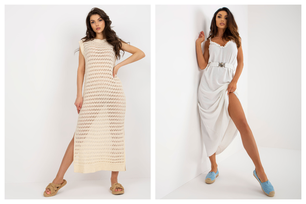 modne długie sukienki plażowe hurtowo online