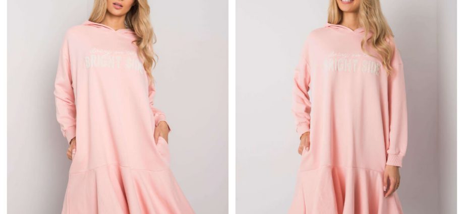 Sukienka dresowe w kolorze różowym